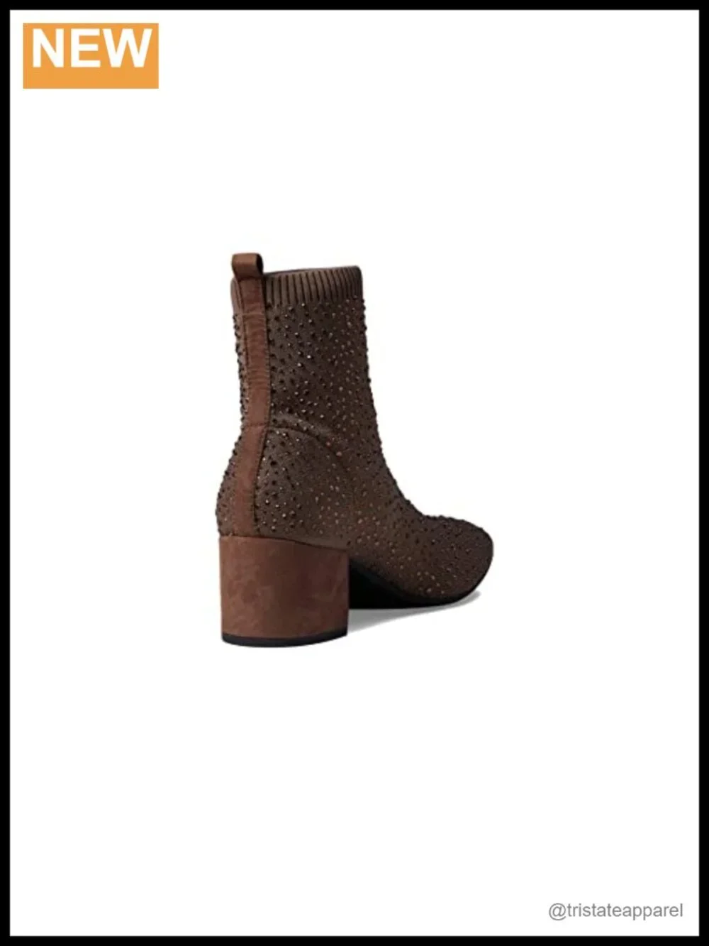 Women's Stretch Knit Pull-On Ankle Bootie with Block Heel 2.25 Inch